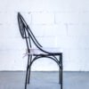 Silla de forja de respaldo redondeado