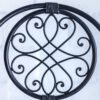 Silla de forja de respaldo redondeado