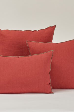 Cojín de lino Joan - Borgoña