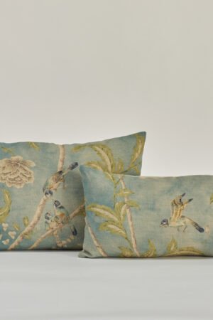 Cojín de lino Mary - Azul