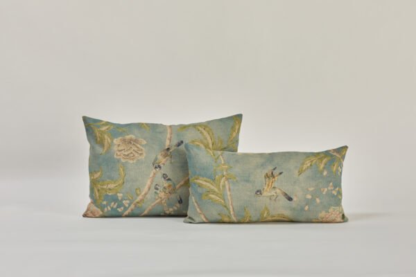 Cojín de lino Mary - Azul