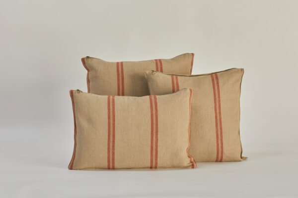 Cojín de lino Vasili Line - Borgoña