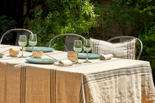 Cojín de lino Rene - Plomo