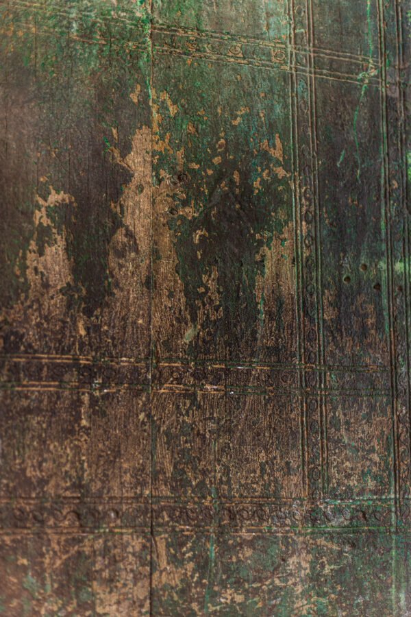 72 La Foret-1080 Puerta antigua Marroquí con pátina verde