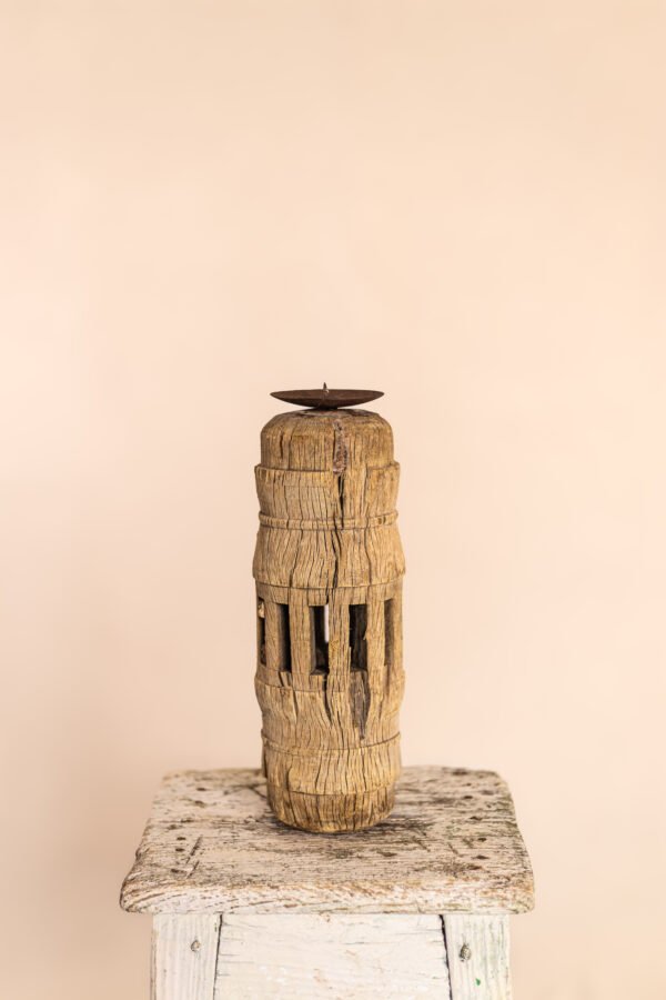 Portavelas de eje de carro antiguo - no. 2