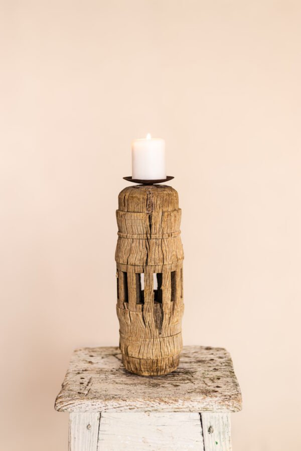 Portavelas de eje de carro antiguo - no. 2