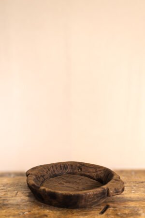 Bandeja antigua de teca con asas  no. 3