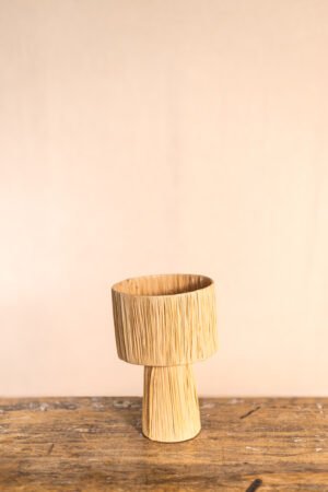 Lámpara de rafia natural