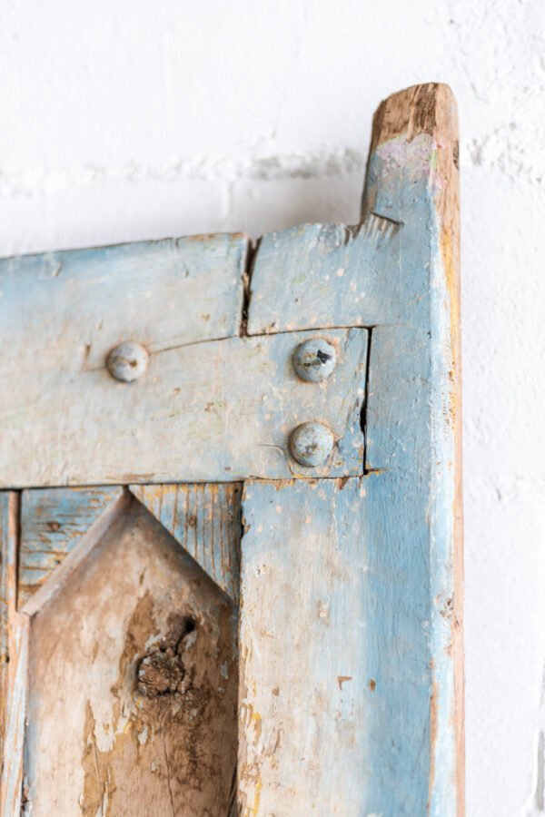 72 La Foret-3486 Puerta antigua Marroquí con pátina azúl