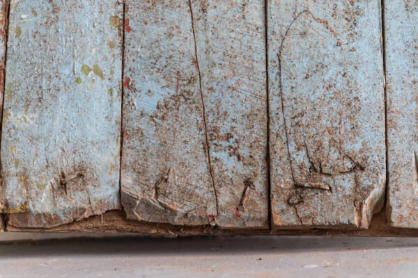 72 La Foret-3490 Puerta antigua Marroquí con pátina azúl