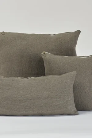 Cojín de lino Amedeo - Antracita