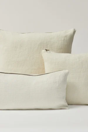 Cojín de lino Amedeo - Marfil