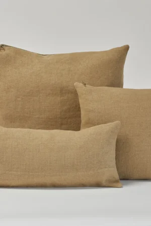 Cojín de lino Amedeo - Tabaco